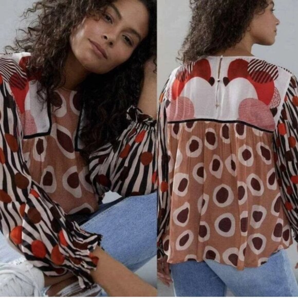 Anthropologie Miranda Blouse 2x - Picture 1 of 2